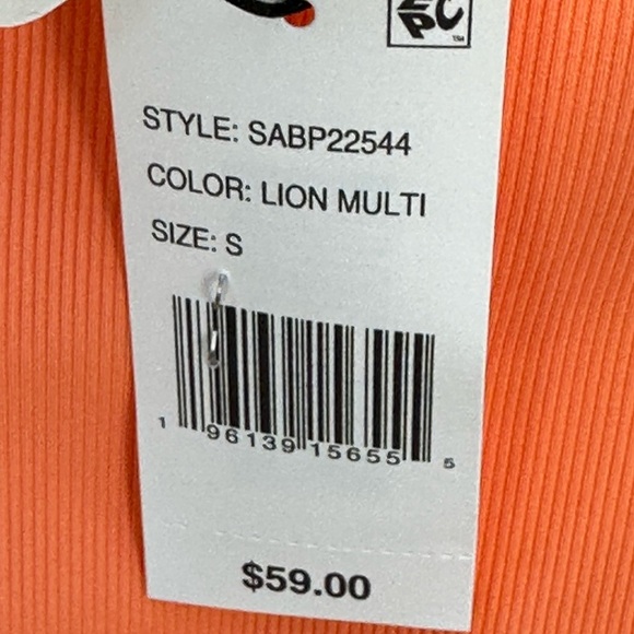 Sanctuary Repreve Smart Creation Bikini Swim Bottoms - Orange Pink - size Small - Picture 6 of 7